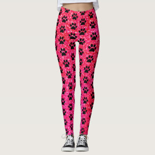 Leggings Pintura Impresiones Purpurina rojo rosa Patrones n