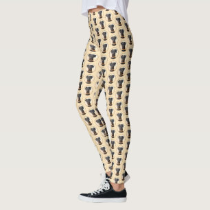 Leggings Pintura original de Doberman Pinscher sin cortar