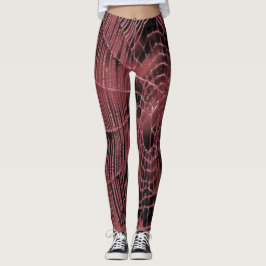 Leggings Pintura Resumen De Una Magenta Red De Cobardes Ros