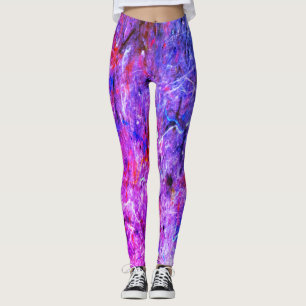 Leggings pintura rosa azul en aerosol pinta impresión genia