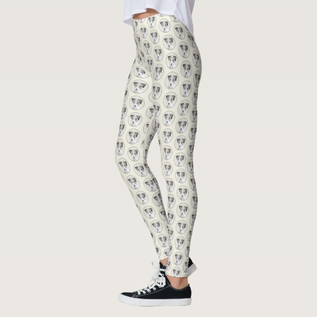 Leggings Pintura Rusell Terrier - Arte Perro Original (Izquierda)