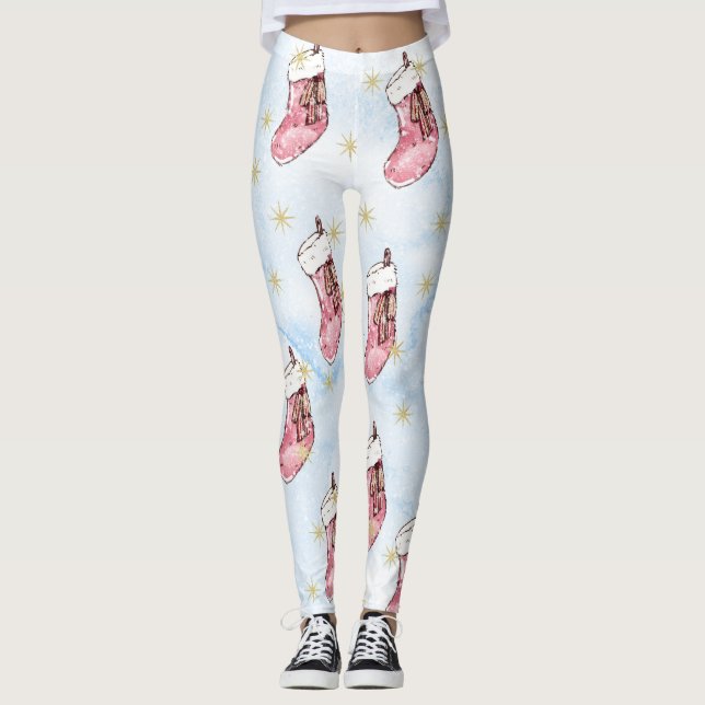 Leggings Pinturas de arte de navidades (Anverso)