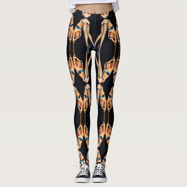 Leggings Pinups de cosecha acrobática Thunder_Cove (Anverso)