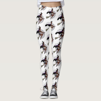 Leggings pinza negra en las piernas de brujas