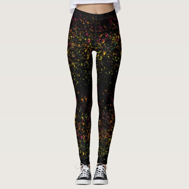 Leggings Pinzas coloreadas de arte pop (Anverso)