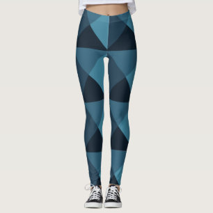 Leggings Pirámides azules oscuras