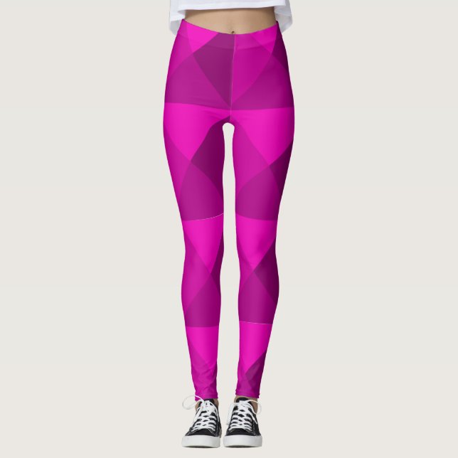 Leggings Pirámides de Magenta (Anverso)