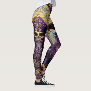 Leggings Pirata de cráneo morado