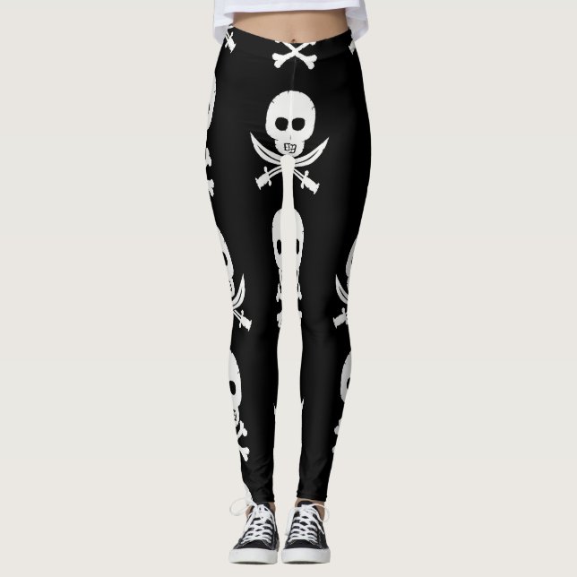 Leggings Pirata Skulls Crossbone Seless Pattern (Anverso)