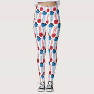 Leggings Pirate Jellyfish, Patrón de medusas, animales mari