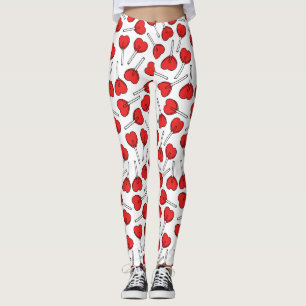 Leggings Piruetas Rojas, Piruetas de Corazón, Patrón de Pir
