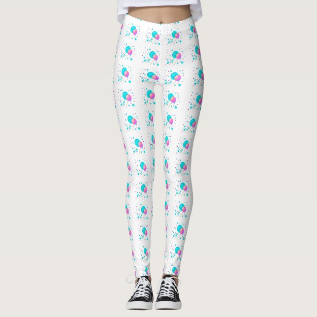 Leggings Pirulíes azules y rosados (Anverso)