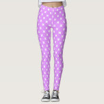 Leggings Pisos de cruz blanca sobre lilac<br><div class="desc">Pisos de cruz blanca sobre lilac</div>