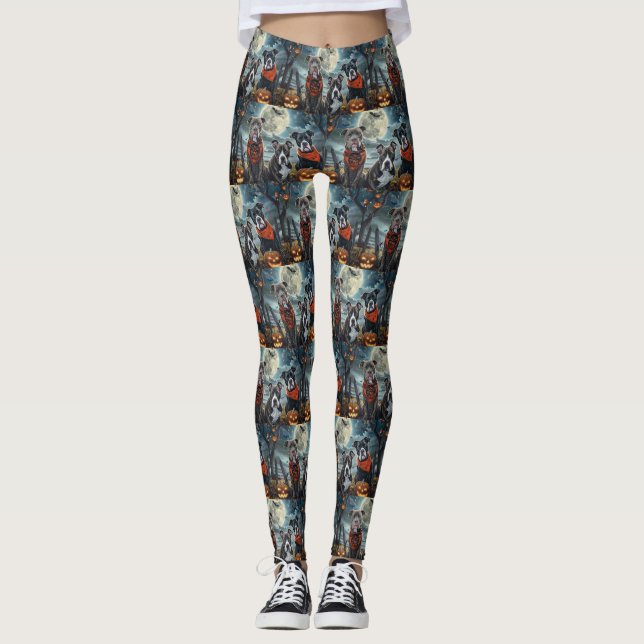 Leggings Pitbull Halloween Spooky (Anverso)