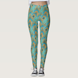 Leggings PixDezines Dibujado a Mano H2 Pavo Real/Azul Cobal