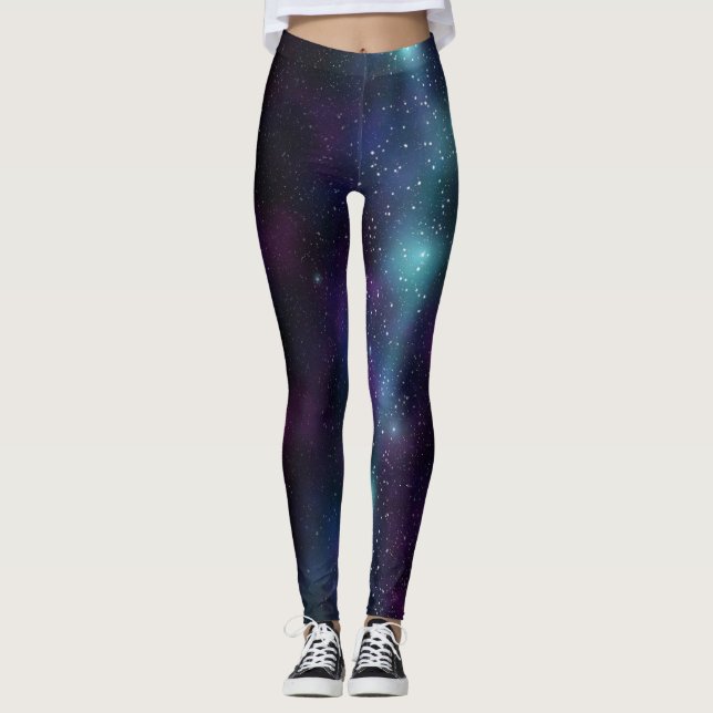 Leggings PixDezines Galaxia / Energía Cósmica (Anverso)