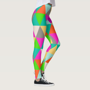 Leggings PixDezines Geométrico/Triángulos/Colores Neon