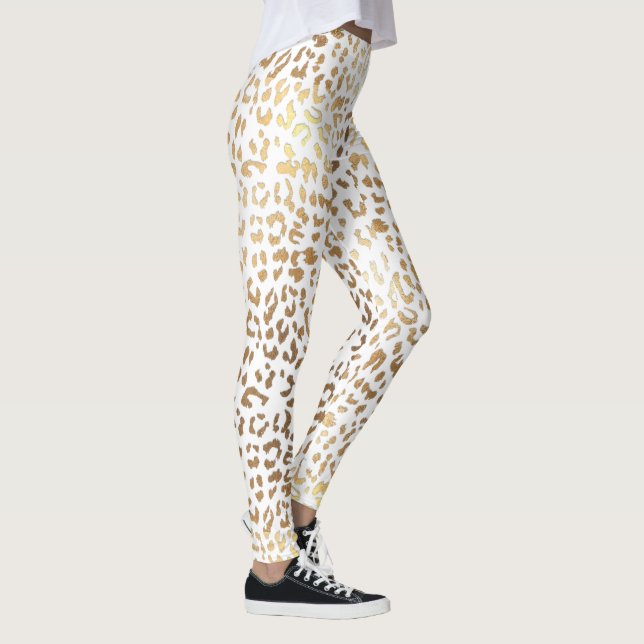 Leggings PixDezines Leopard Print/Gold Tone (Derecha)
