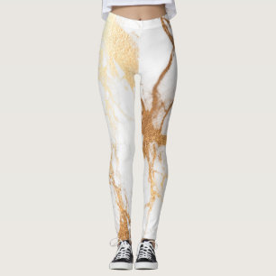 Leggings PixDezines Marble Slab/Faux Gold Veins