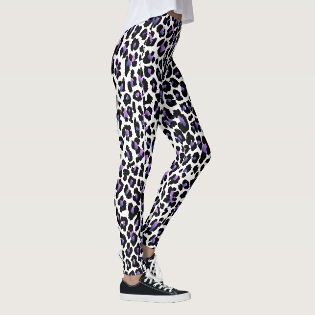 Leggings PixDezines Pink Leopard Print/Purple (Derecha)
