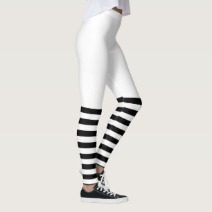 Leggings PixDezines Rayas Negras/Ajustable/Fondo DIY