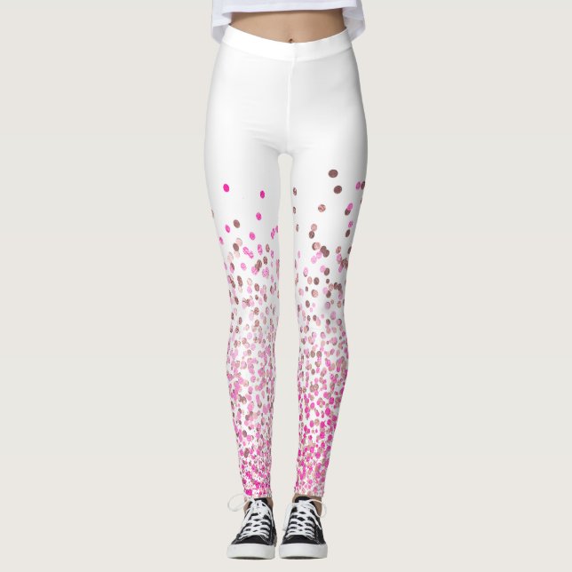 Leggings PixDezines Rosa Oro/Rosa/Confetti (Anverso)