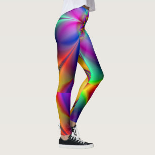 Leggings PixDezines Tecno Psicodélico Danza/Neón Luces