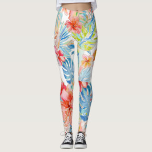 Leggings PixDezines Vintage Lush H2 Hawái Follaje Floral