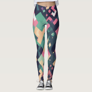 Leggings píxel geométrico