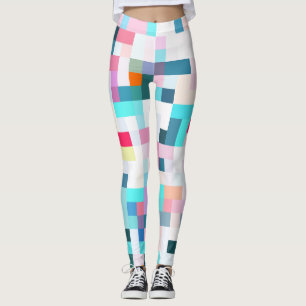 Leggings Píxeles pálidos geométricos