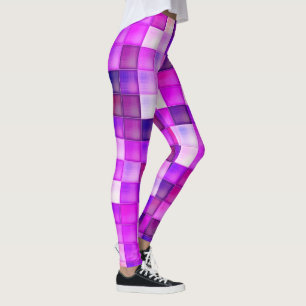Leggings Pixels Pink Square Pattern