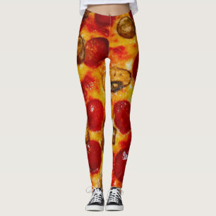 Leggings Pizza Pepperoni y hongos