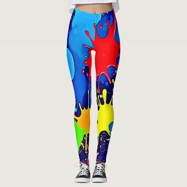 Leggings Placa de color brillante (Anverso)