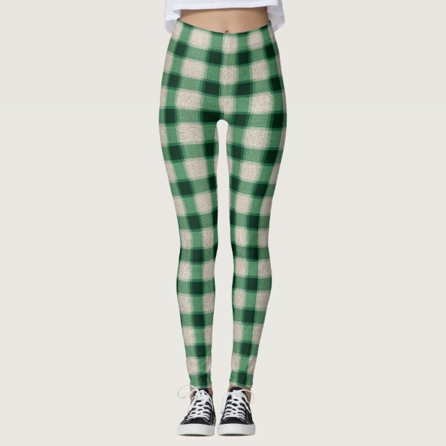 Leggings Placa de crema verde (Anverso)