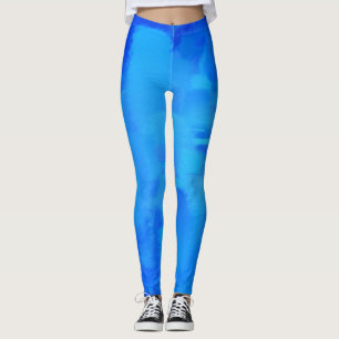 Leggings Placa de pintura azul