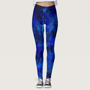 Leggings Placa de pintura azul