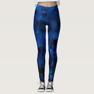 Leggings Placa de pintura azul #3