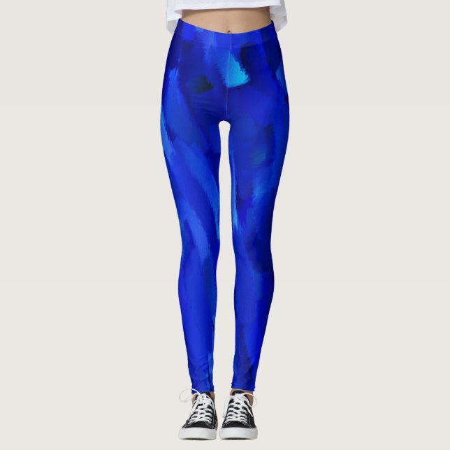 Leggings Placa de pintura azul #6 (Anverso)