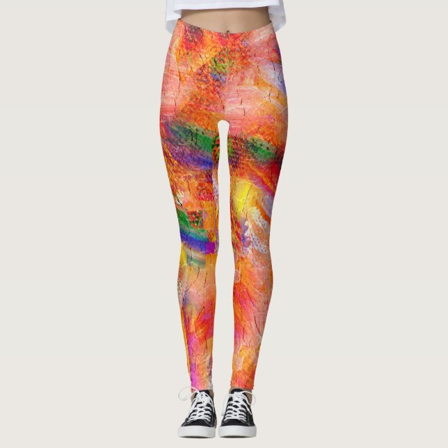 Leggings Placa de pintura colorida #14 (Anverso)