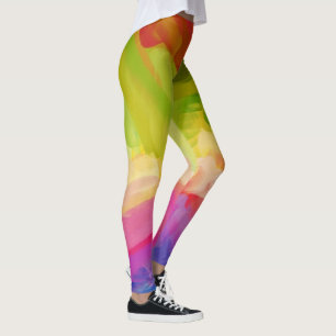Leggings Placa de pintura colorida #16