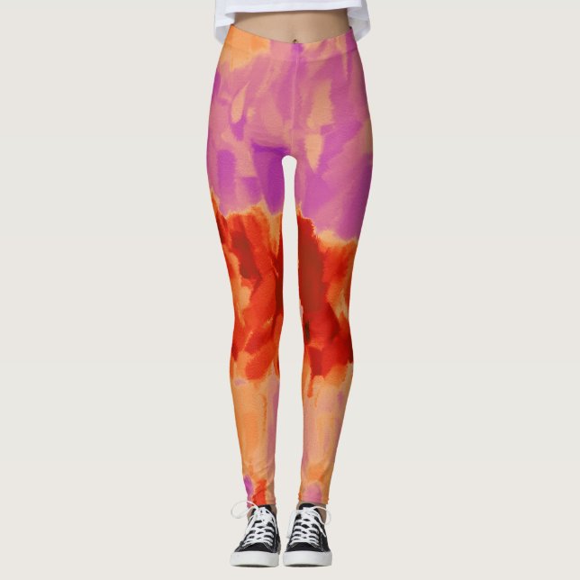 Leggings Placa de pintura colorida #27 (Anverso)