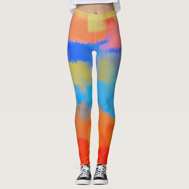 Leggings Placa de pintura colorida #33 (Anverso)