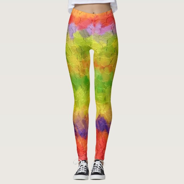 Leggings Placa de pintura colorida #38 (Anverso)