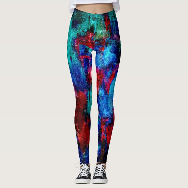 Leggings Placa de pintura colorida #4 (Anverso)