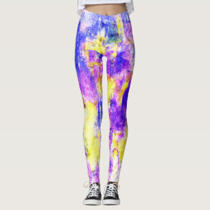 Leggings Placa de pintura colorida #6
