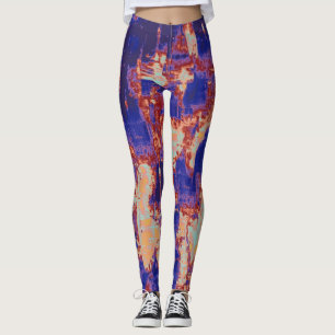 Leggings Placa de pintura colorida #7