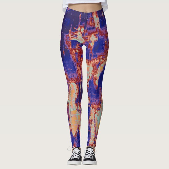 Leggings Placa de pintura colorida #7 (Anverso)