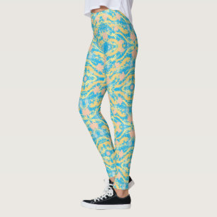 Leggings Placa de pintura del cielo al atardecer