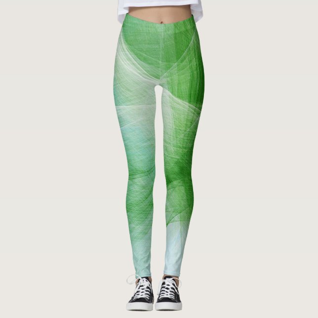 Leggings Placa de pintura verde #2 (Anverso)