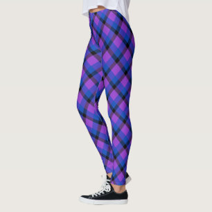 Leggings Placa Escocesa Blast Purple Blue y Black Tartán